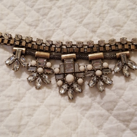 Holiday Bling -necklace- Rhinestones, bronze NWOT - Picture 5 of 5